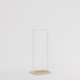 Clothing rail Como white - wooden base - W 60, 3 heights