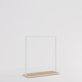 Clothing rail Como white - wooden base - W 120, 3 heights
