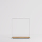 Clothing rail Como white - wooden base - W 120, 3 heights