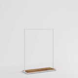 Clothing rail Como white - wooden base - W 120, 3 heights
