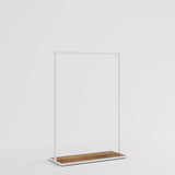 Clothing rail Como white - wooden base - W 120, 3 heights