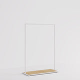 Clothing rail Como white - wooden base - W 120, 3 heights