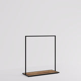 Clothing rail Como black - wooden base - W 120, 3 heights