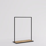 Clothing rail Como black - wooden base - W 120, 3 heights