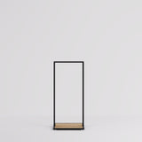 Clothing rail Como black - wooden base - W 60, 3 heights