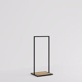 Clothing rail Como black - wooden base - W 60, 3 heights