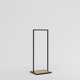 Clothing rail Como black - wooden base - W 60, 3 heights