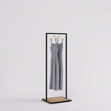 Clothing rail Como black - wooden base - W 60, 3 heights