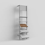 Shelf Board Ceres, angled 30 degrees, incl. white brackets