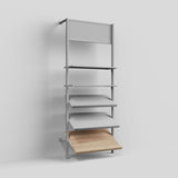 Shelf Board Ceres, angled 30 degrees, incl. white brackets
