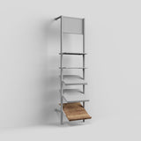Shelf Board Ceres, angled 30 degrees, incl. white brackets
