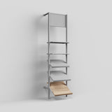 Shelf Board Ceres, angled 30 degrees, incl. white brackets