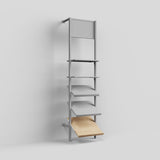 Shelf Board Ceres, angled 30 degrees, incl. white brackets