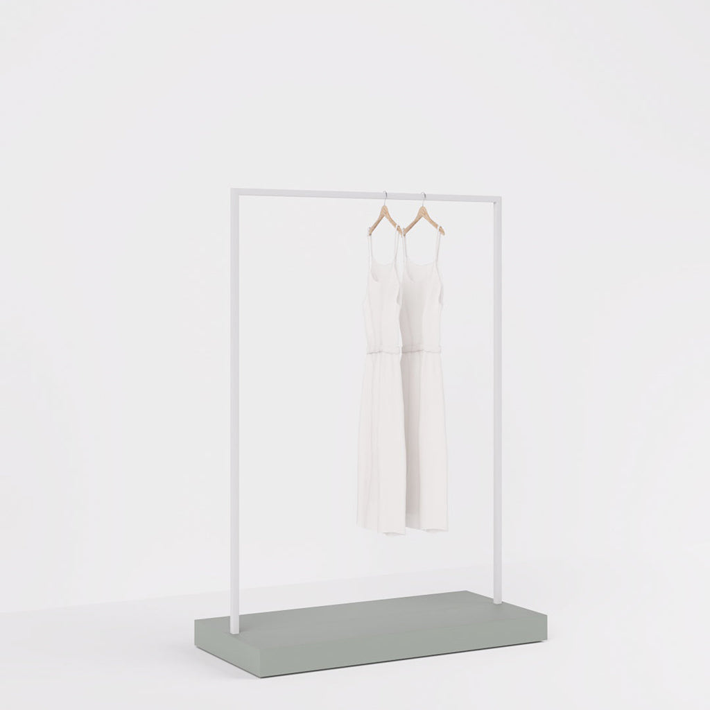 Clothing Rail Kansas, white/unicolor, W 125, 3 heights