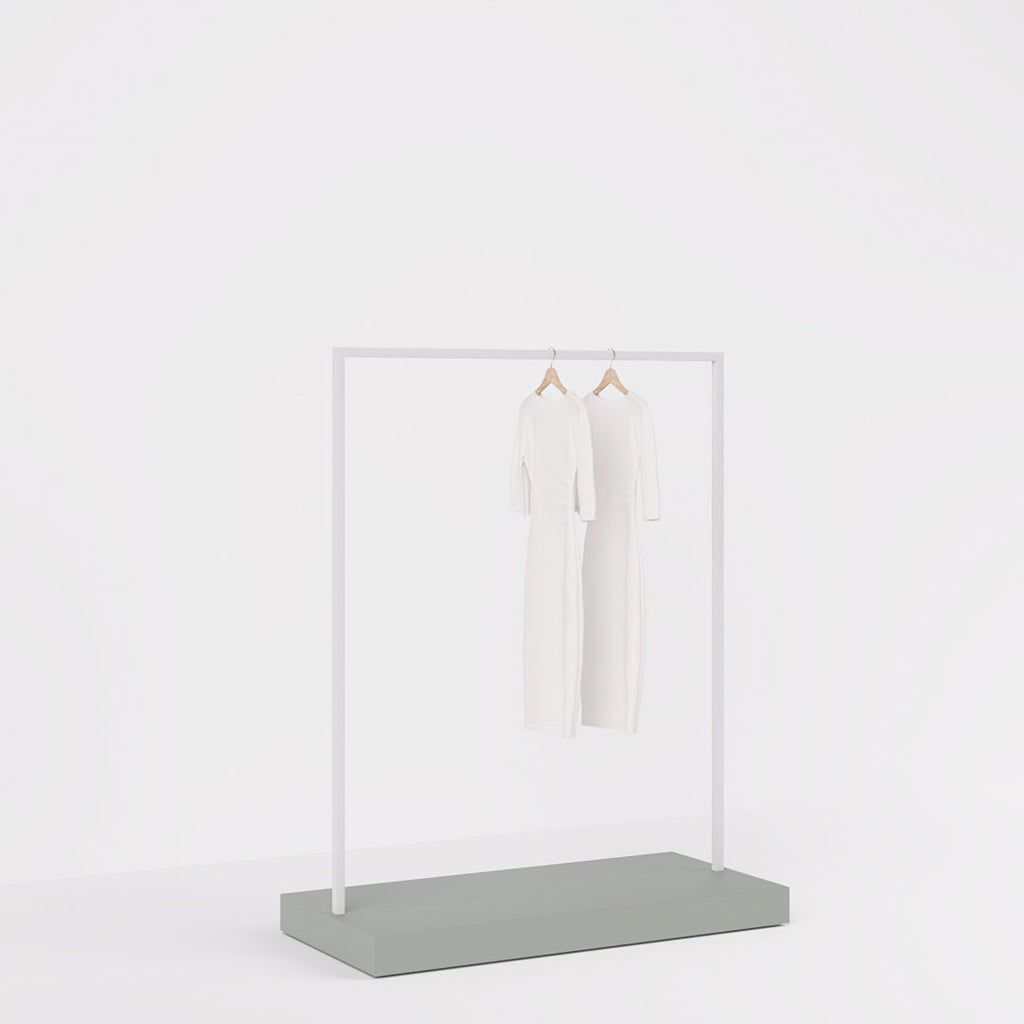 Clothing Rail Kansas, white/unicolor, W 125, 3 heights