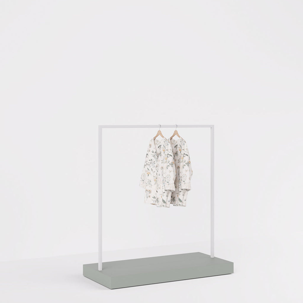 Clothing Rail Kansas, white/unicolor, W 125, 3 heights