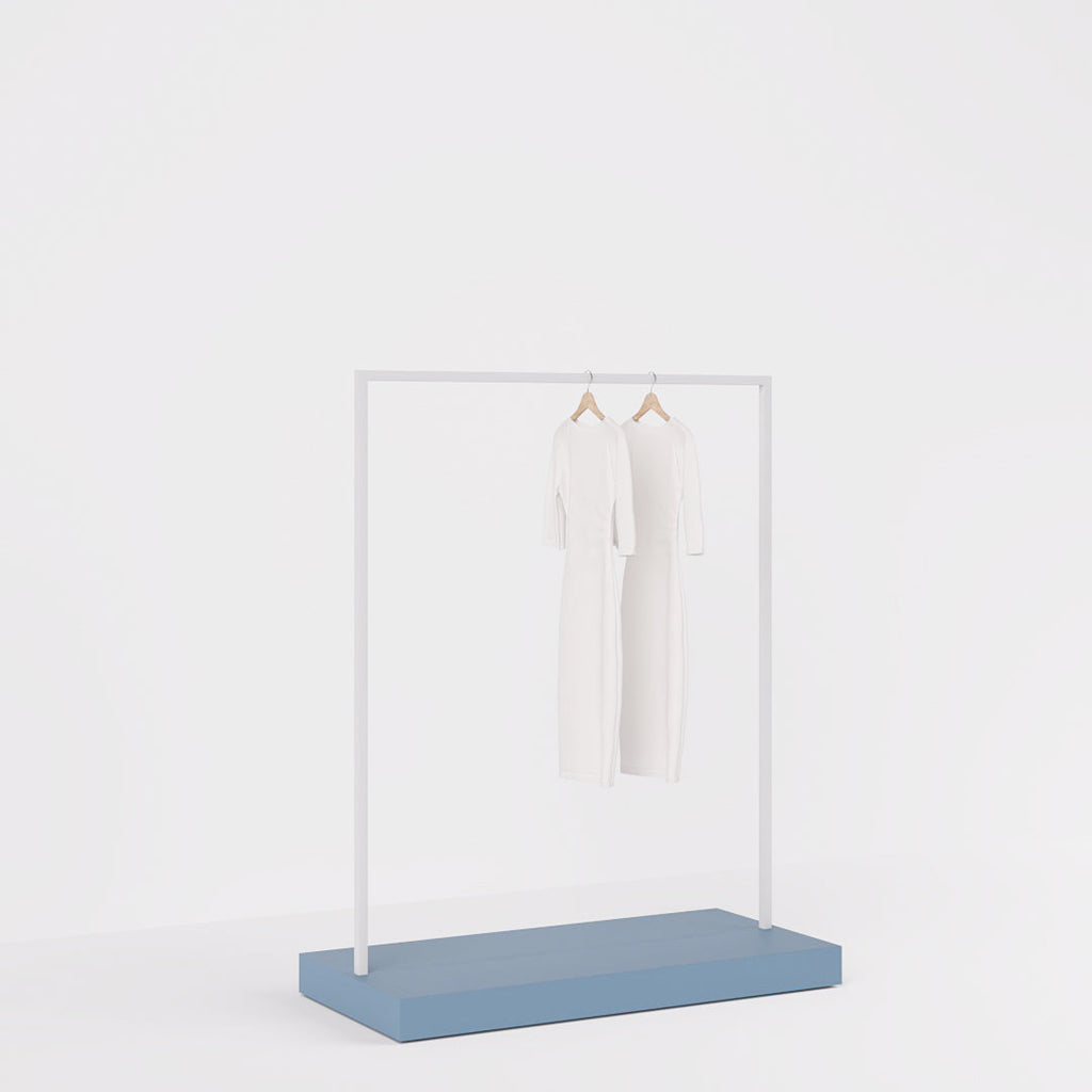 Clothing Rail Kansas, white/unicolor, W 125, 3 heights