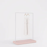 Clothing Rail Kansas, white/unicolor, W 125, 3 heights