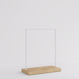 Clothing Rail Kansas, white/wood finish, W 125, 3 heights