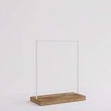 Clothing Rail Kansas, white/wood finish, W 125, 3 heights