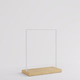 Clothing Rail Kansas, white/wood finish, W 125, 3 heights