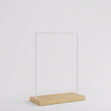 Clothing Rail Kansas, white/wood finish, W 125, 3 heights