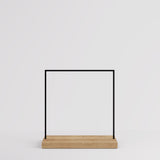 Clothing Rail Kansas, black/wood finish, W 125, 3 heights