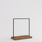 Clothing Rail Kansas, black/wood finish, W 125, 3 heights