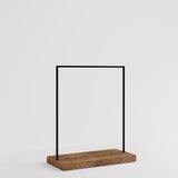 Clothing Rail Kansas, black/wood finish, W 125, 3 heights