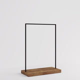 Clothing Rail Kansas, black/wood finish, W 125, 3 heights