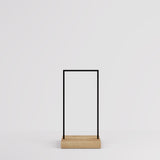 Clothing Rail Kansas, black/wood finish, W 65, 3 heights