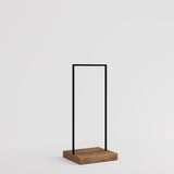 Clothing Rail Kansas, black/wood finish, W 65, 3 heights