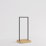 Clothing Rail Kansas, black/wood finish, W 65, 3 heights