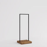 Clothing Rail Kansas, black/wood finish, W 65, 3 heights