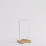 Clothing Rail Kansas, white/wood finish, W 65, 3 heights