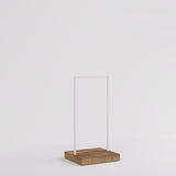 Clothing Rail Kansas, white/wood finish, W 65, 3 heights