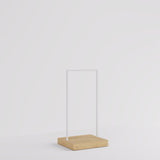 Clothing Rail Kansas, white/wood finish, W 65, 3 heights