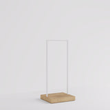 Clothing Rail Kansas, white/wood finish, W 65, 3 heights