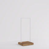 Clothing Rail Kansas, white/wood finish, W 65, 3 heights