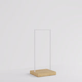 Clothing Rail Kansas, white/wood finish, W 65, 3 heights