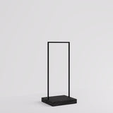 Clothing Rail Kansas, black/marble look, W 65, 3 heights