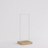 Clothing Rail Kansas, white/wood finish, W 65, 3 heights