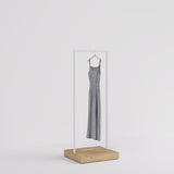 Clothing Rail Kansas, white/wood finish, W 65, 3 heights