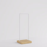 Clothing Rail Kansas, white/wood finish, W 65, 3 heights