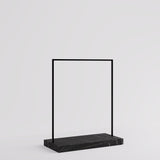 Clothing Rail Kansas, black/marble look, W 125, 3 heights