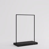 Clothing Rail Kansas, black/marble look, W 125, 3 heights