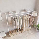 Clothing Rail Ontario, W203, White, With Pedestals