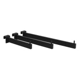 Front arm, rectangular tube adapter, length 200/300/400 mm, black structure