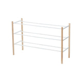 Expandable Shoe Rack (18" H)  - Steel + Wood