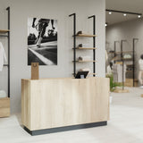 Shop Counter Matera, wood and anthracite